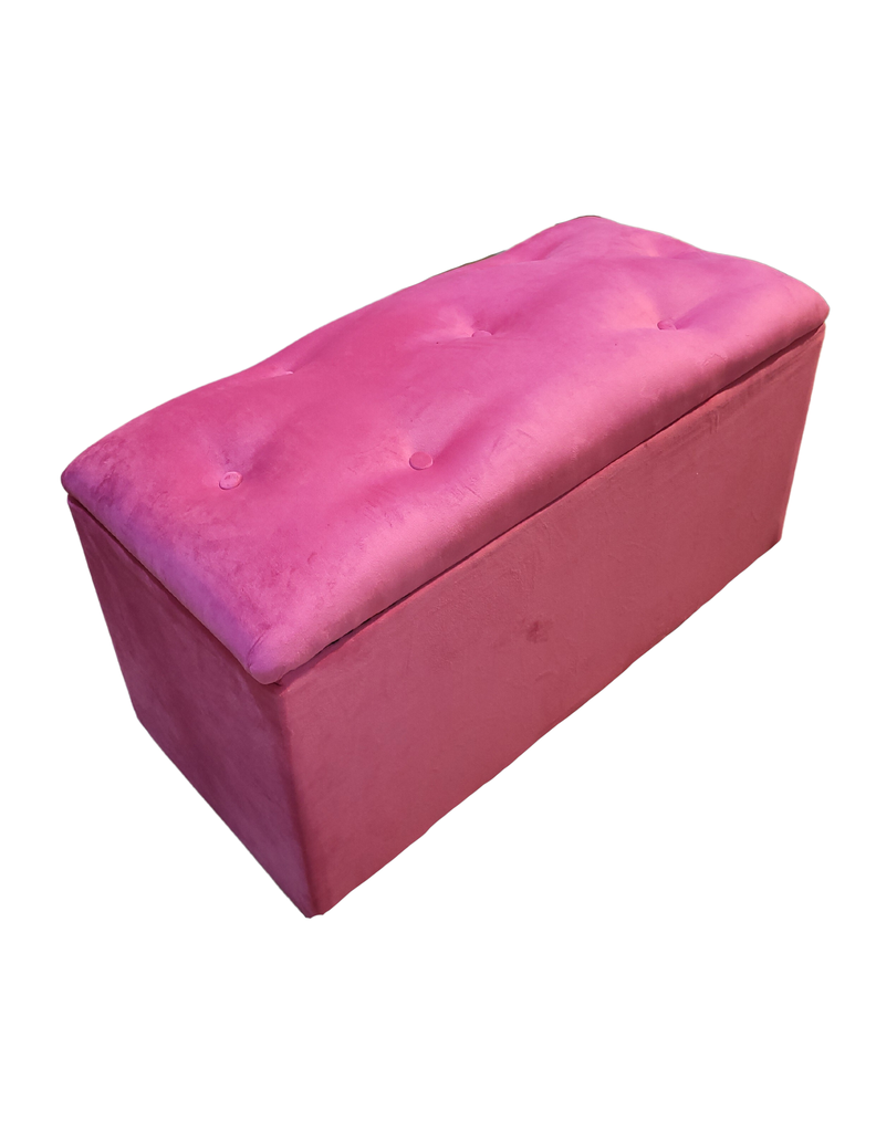 Baul Botone XL Fucsia Felpa  95X40X50X40 Rimar-1