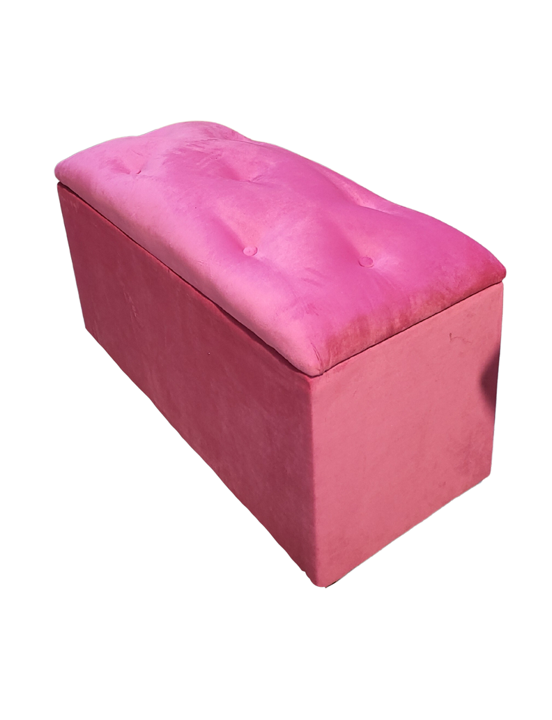 Baul Botone XL Fucsia Felpa  95X40X50X40 Rimar-2