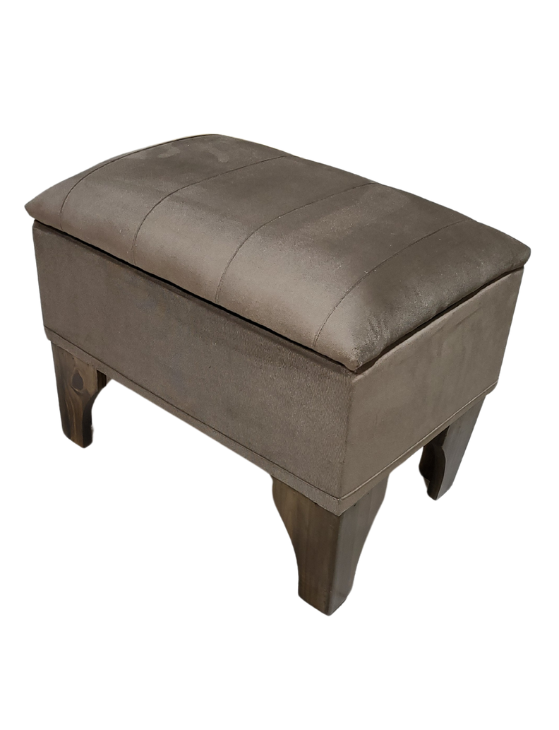 Banqueta Baúl Chocolate Felpa 60x40x45x20  Muebles Rimar-2