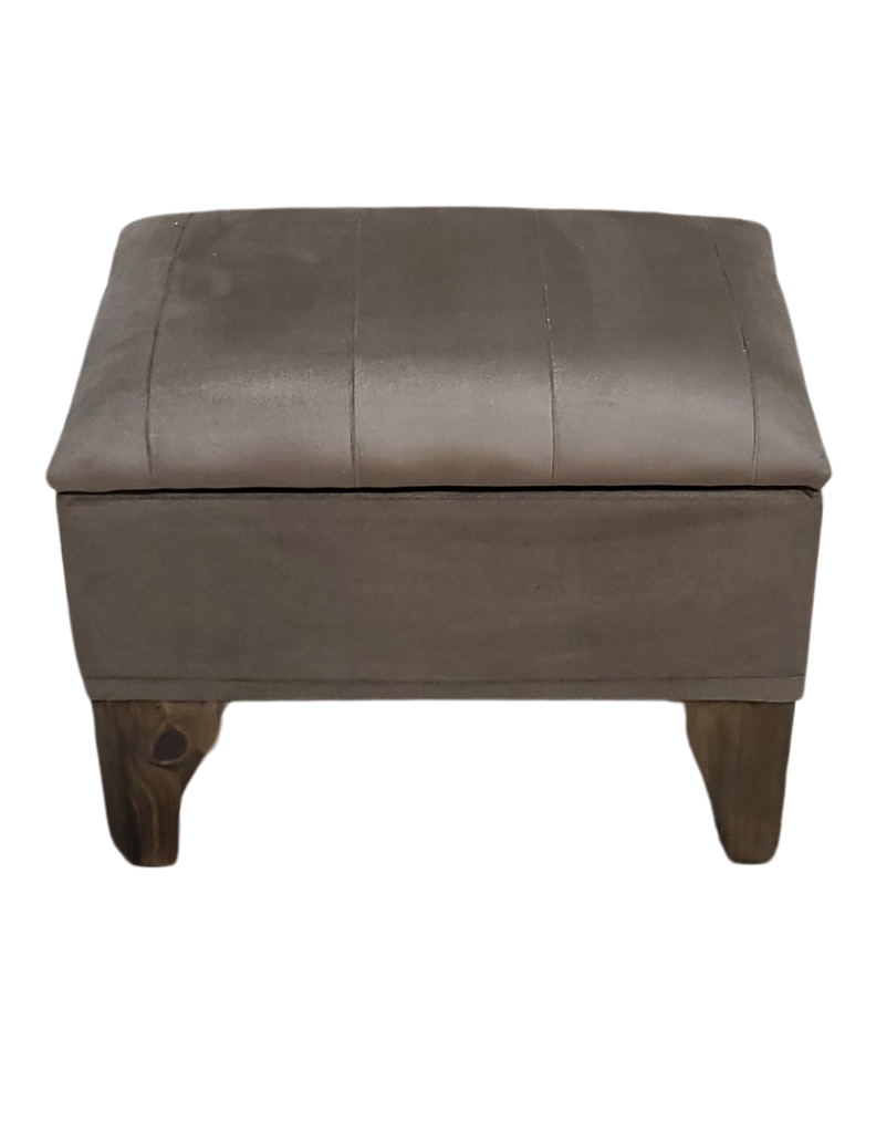 Banqueta Baúl Chocolate Felpa 60x40x45x20  Muebles Rimar-3