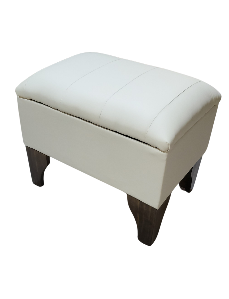 Banqueta Baúl Beige Eco Cuero 60x40x45x20 Muebles Rimar-3