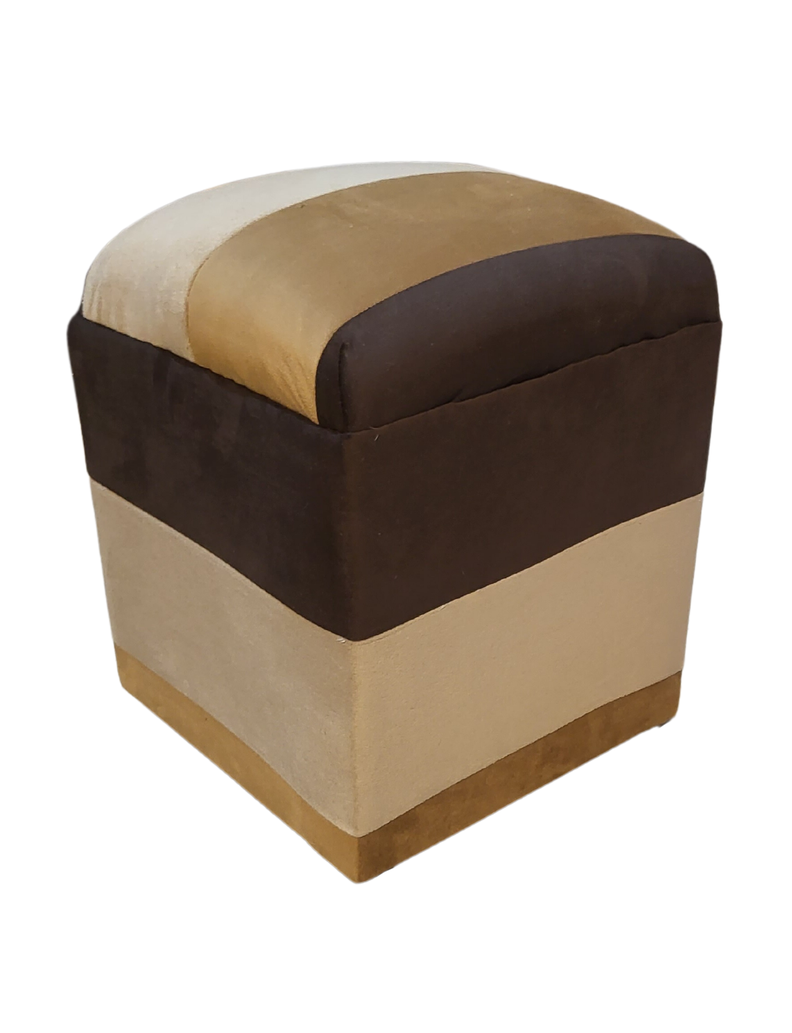 Pouf Bicolor Felpa 35x35x42 Muebles Rimar-1
