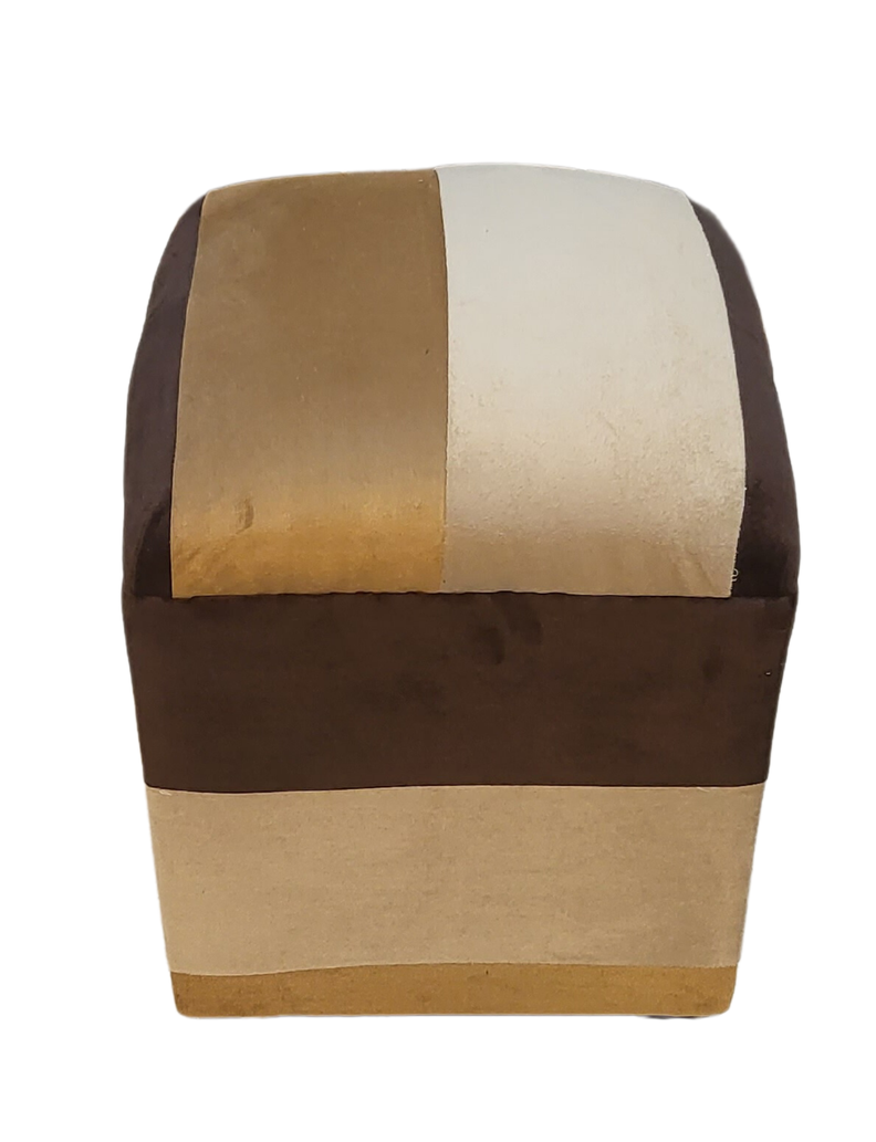 Pouf Bicolor Felpa 35x35x42 Muebles Rimar-3