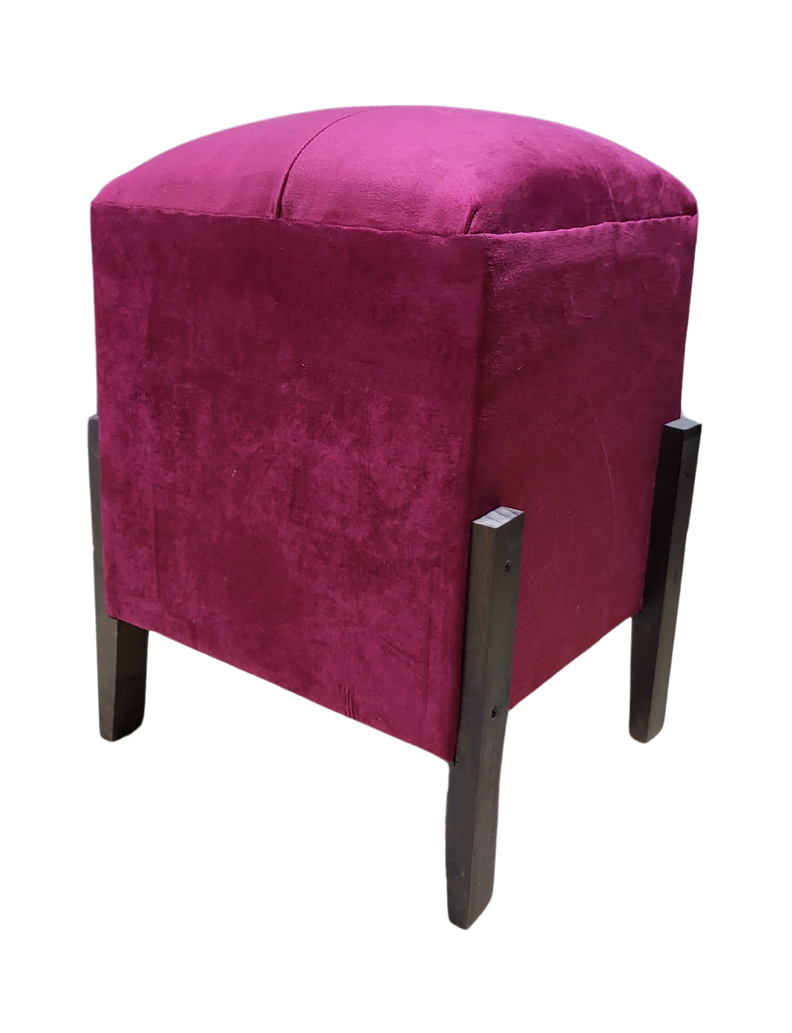 Pouf Burdeo Felpa 35x35x52 Muebles Rimar-0
