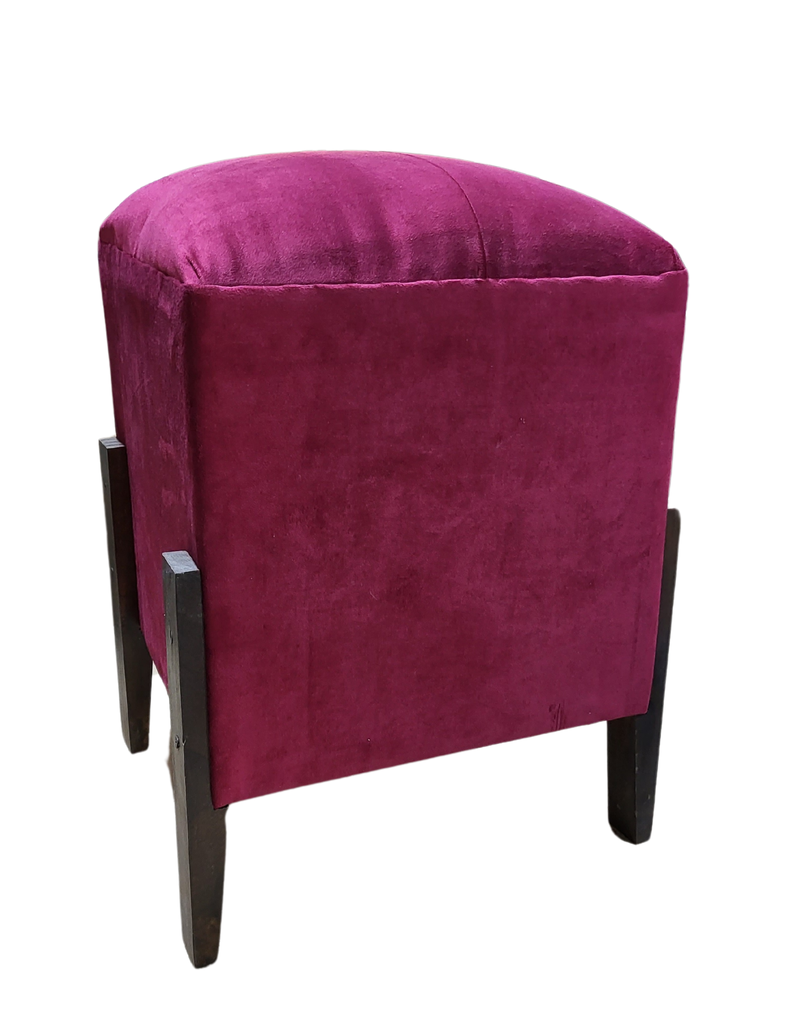 Pouf Burdeo Felpa 35x35x52 Muebles Rimar-2