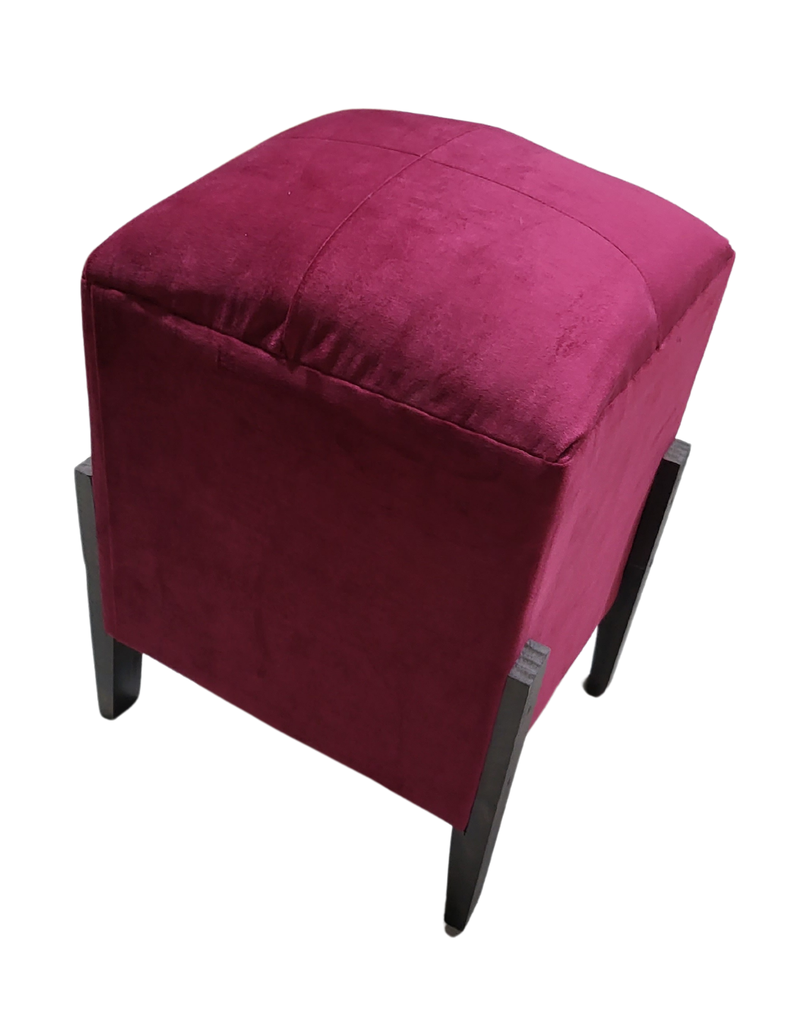 Pouf Burdeo Felpa 35x35x52 Muebles Rimar-3