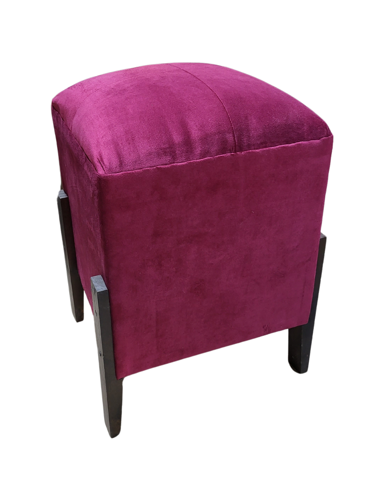 Pouf Burdeo Felpa 35x35x52 Muebles Rimar-4