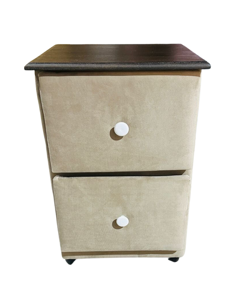 VELADOR DOBLE CAJON FELPA BEIGE -0