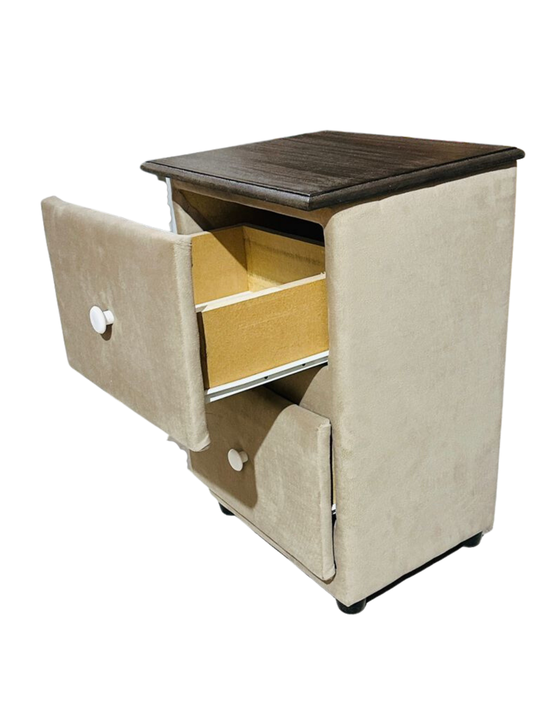 VELADOR DOBLE CAJON FELPA BEIGE -3