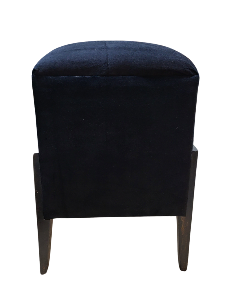 Pouf Negro Felpa 35x35x52 Muebles Rimar-1
