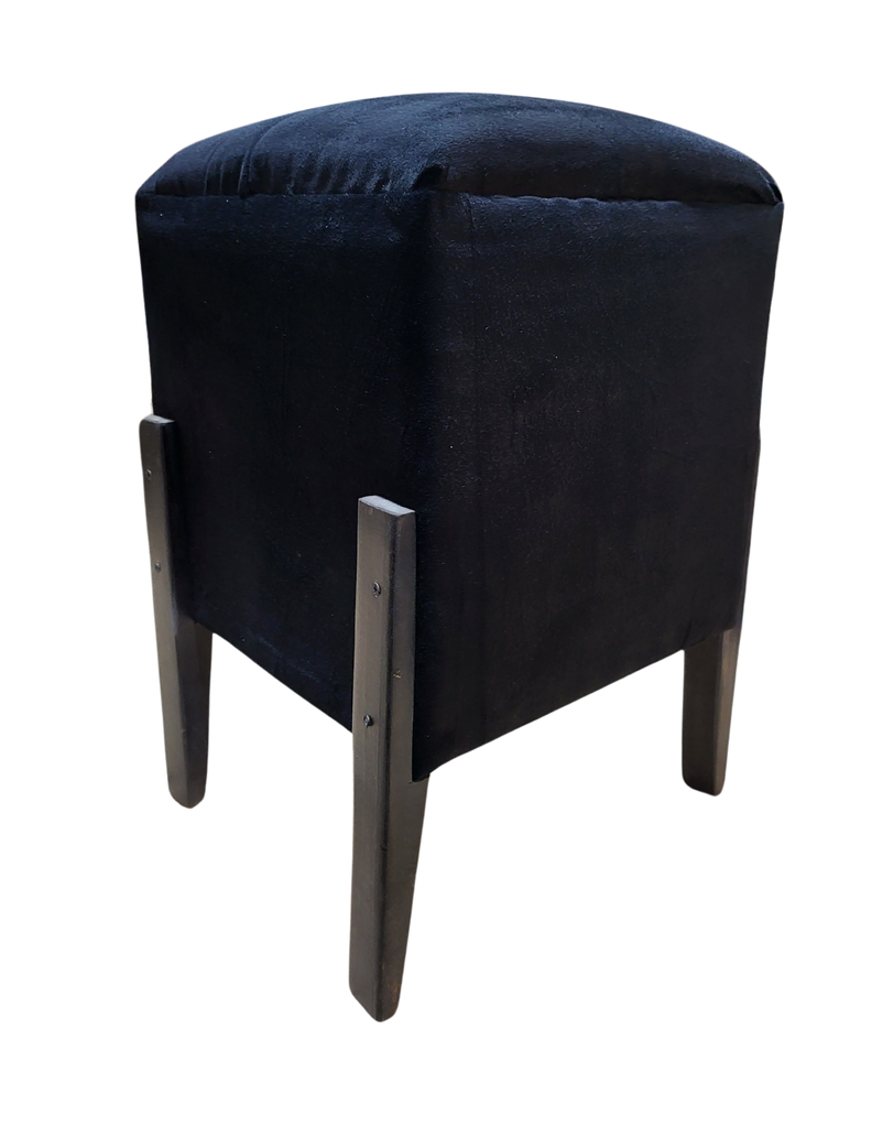 Pouf Negro Felpa 35x35x52 Muebles Rimar-7