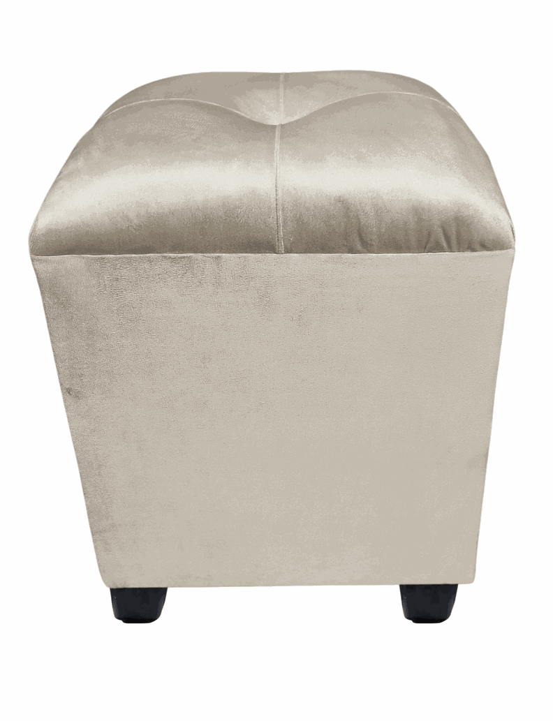 POUF BEIGE FELPA 40X40X45 RIMAR-2