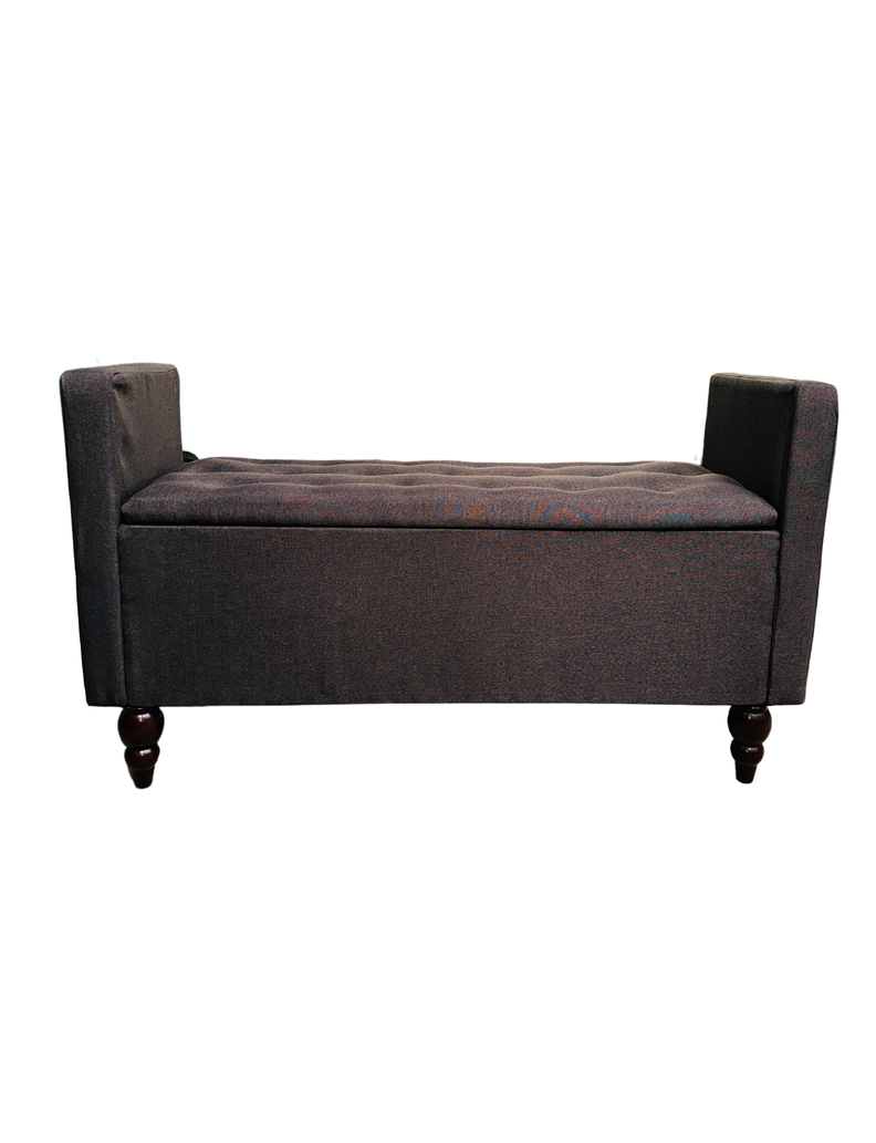 Banqueta Baul Múnich Rimar Cafe Moro Lino125X54X40-0