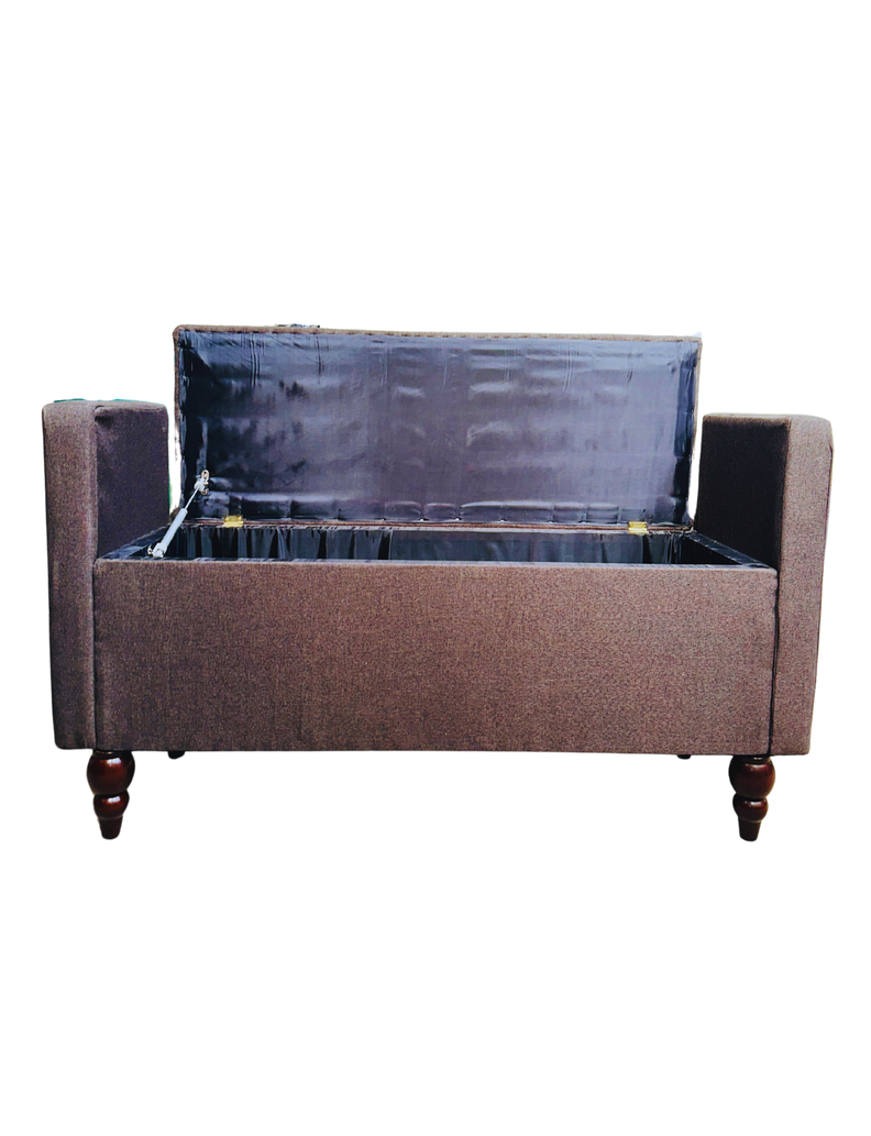 Banqueta Baul Múnich Rimar Cafe Moro Lino125X54X40-3