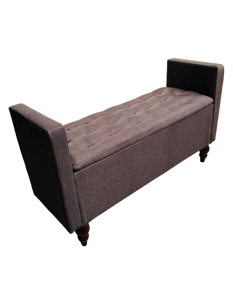 Banqueta Baul Múnich Rimar Cafe Moro Lino125X54X40-6