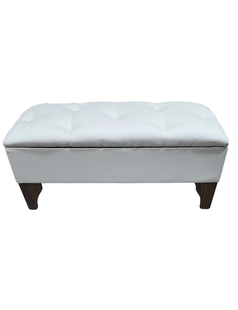 Banqueta Baúl Botone crudo Eco Cuero 105x40x45x20 Rimar-0