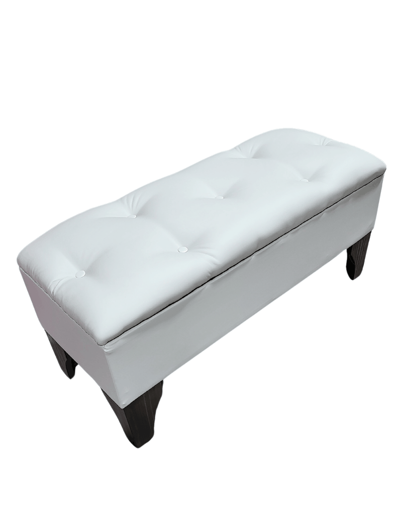Banqueta Baúl Botone crudo Eco Cuero 105x40x45x20 Rimar-1