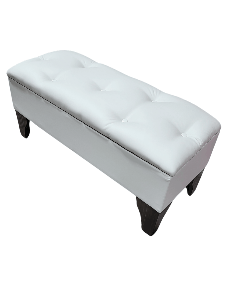 Banqueta Baúl Botone crudo Eco Cuero 105x40x45x20 Rimar-2
