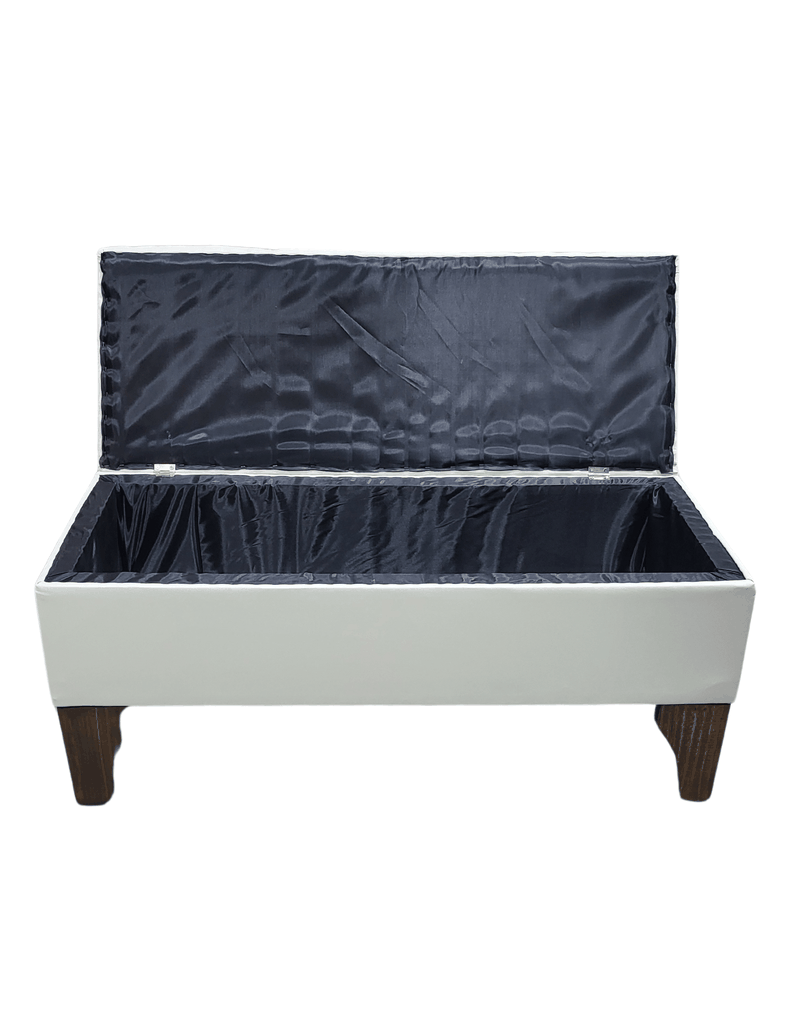 Banqueta Baúl Botone crudo Eco Cuero 105x40x45x20 Rimar-3