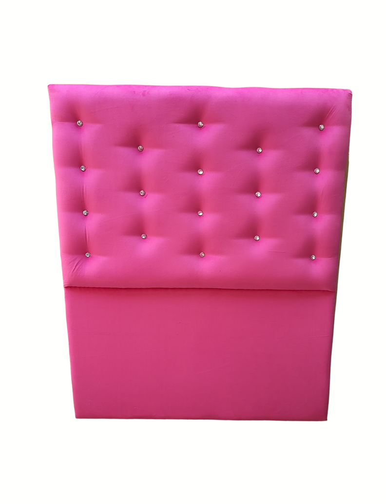 Respaldo 1.5 Plazas a Piso Botón Diamante Fucsia Rimar