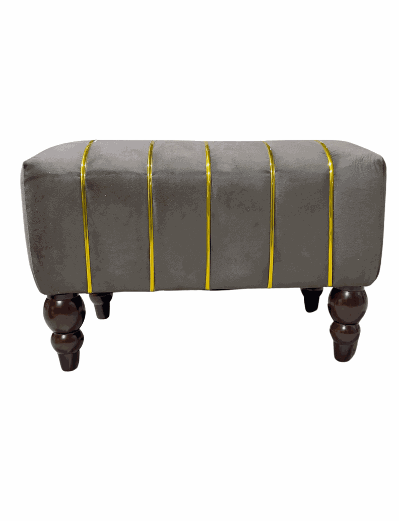 Banqueta Kenia Chocolate Felpa 60x40x45x20 Rimar-0