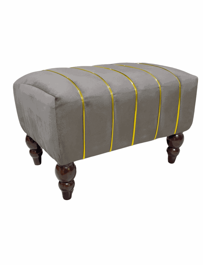 Banqueta Kenia Chocolate Felpa 60x40x45x20 Rimar-1