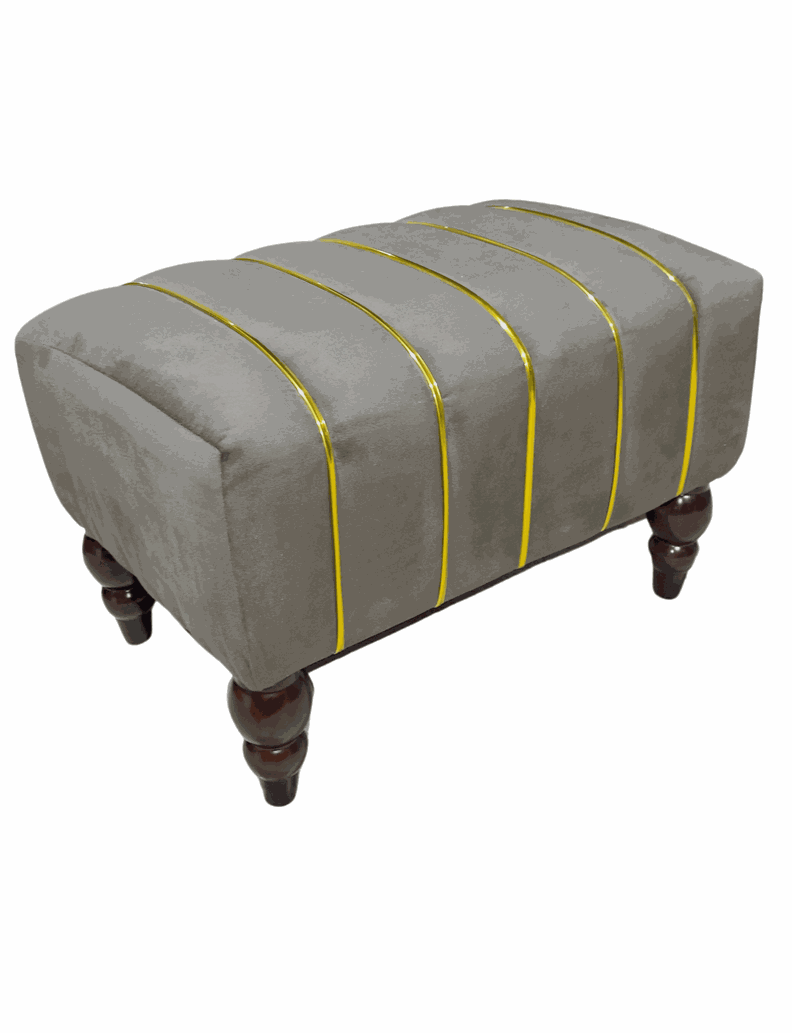Banqueta Kenia Chocolate Felpa 60x40x45x20 Rimar-5