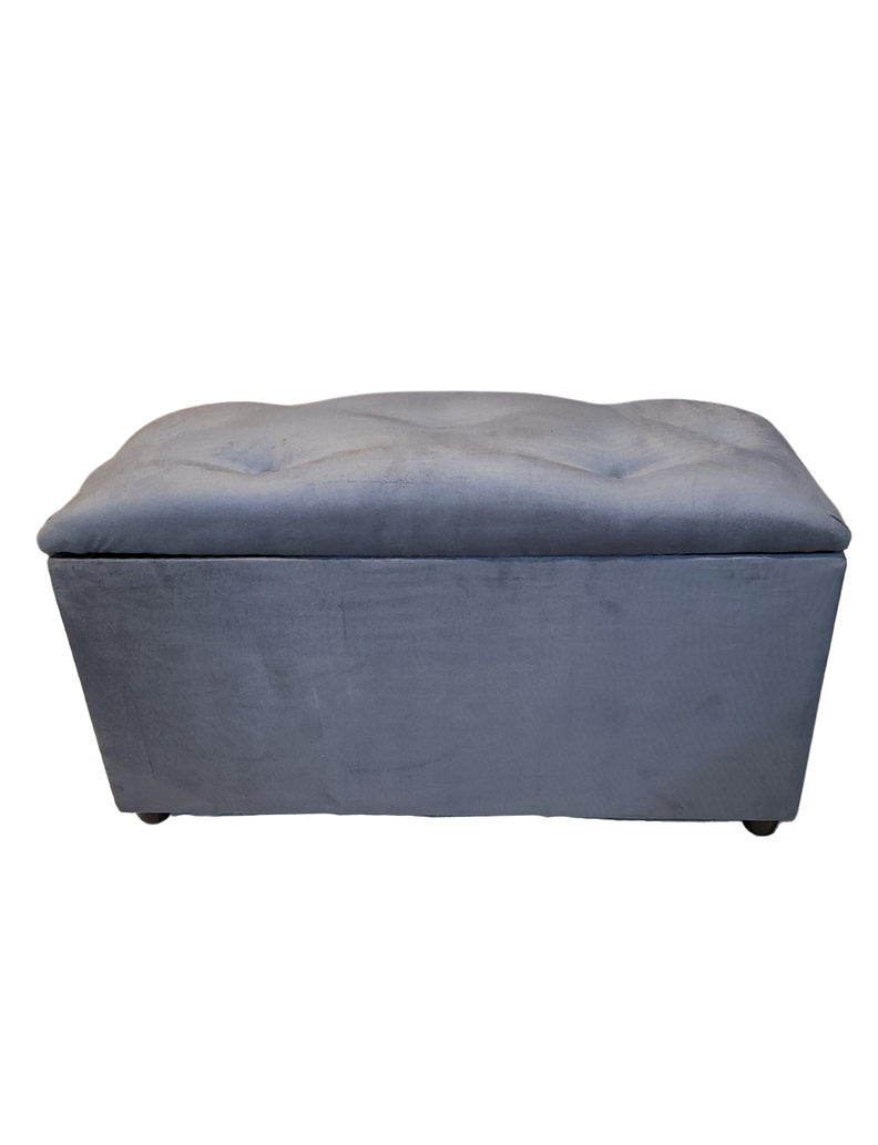 Baúl Botone XL Gris Felpa 95X40X50X40 Rimar-0