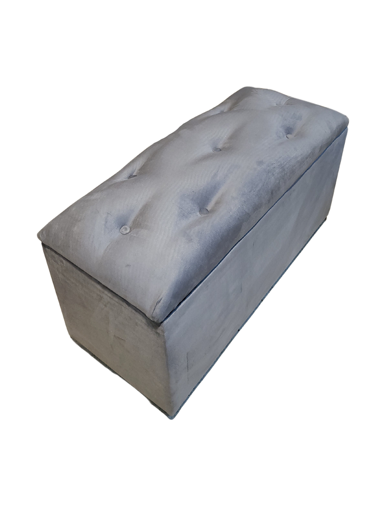 Baúl Botone XL Gris Felpa 95X40X50X40 Rimar-1