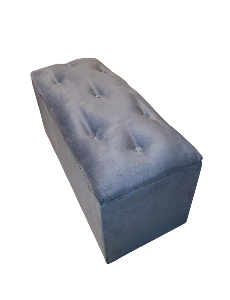 Baúl Botone XL Gris Felpa 95X40X50X40 Rimar-2