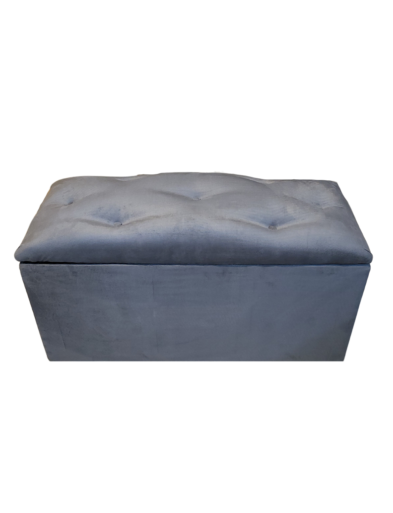 Baúl Botone XL Gris Felpa 95X40X50X40 Rimar-5