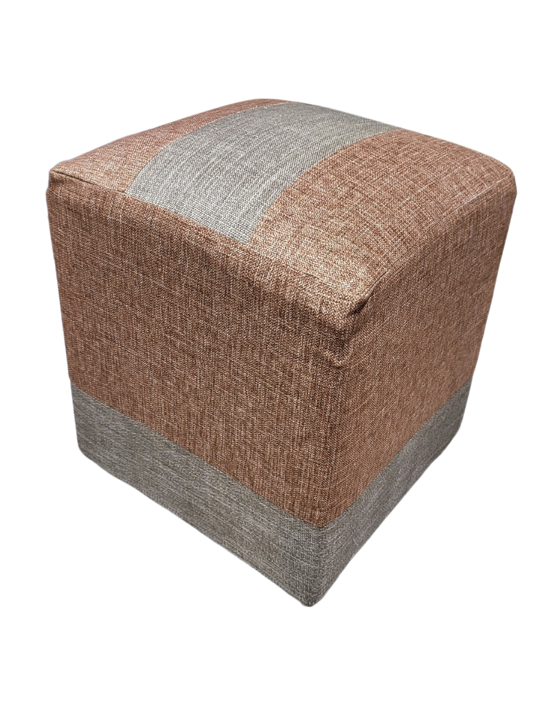 Pouf Cafe Bicolor Lino 35x35x42 Muebles Rimar-0