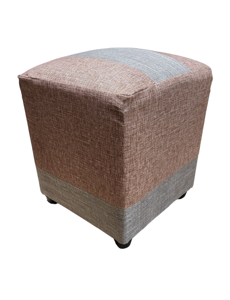Pouf Cafe Bicolor Lino 35x35x42 Muebles Rimar-1