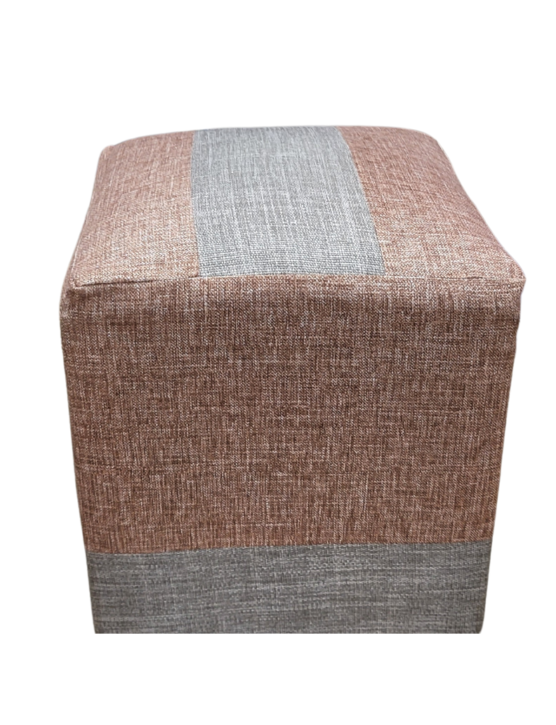 Pouf Cafe Bicolor Lino 35x35x42 Muebles Rimar-2