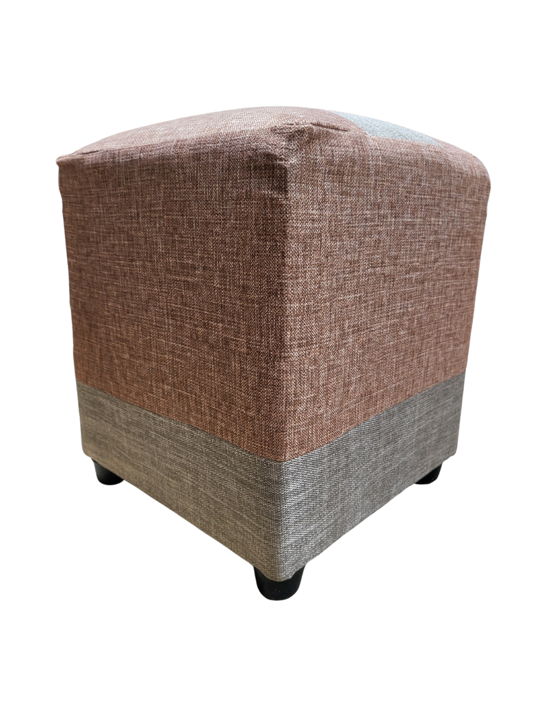 Pouf Cafe Bicolor Lino 35x35x42 Muebles Rimar-3