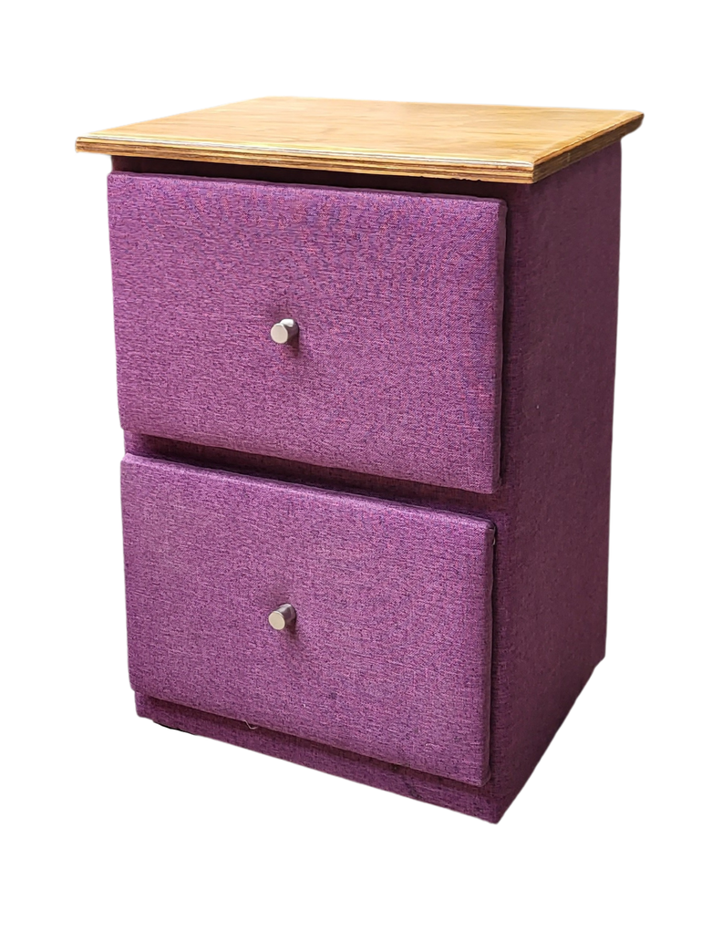 VELADOR DOBLE CAJON LINO MORADO -2