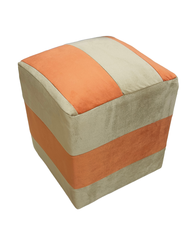 Pouf Bicolor Felpa 35x35x42 Muebles Rimar-0