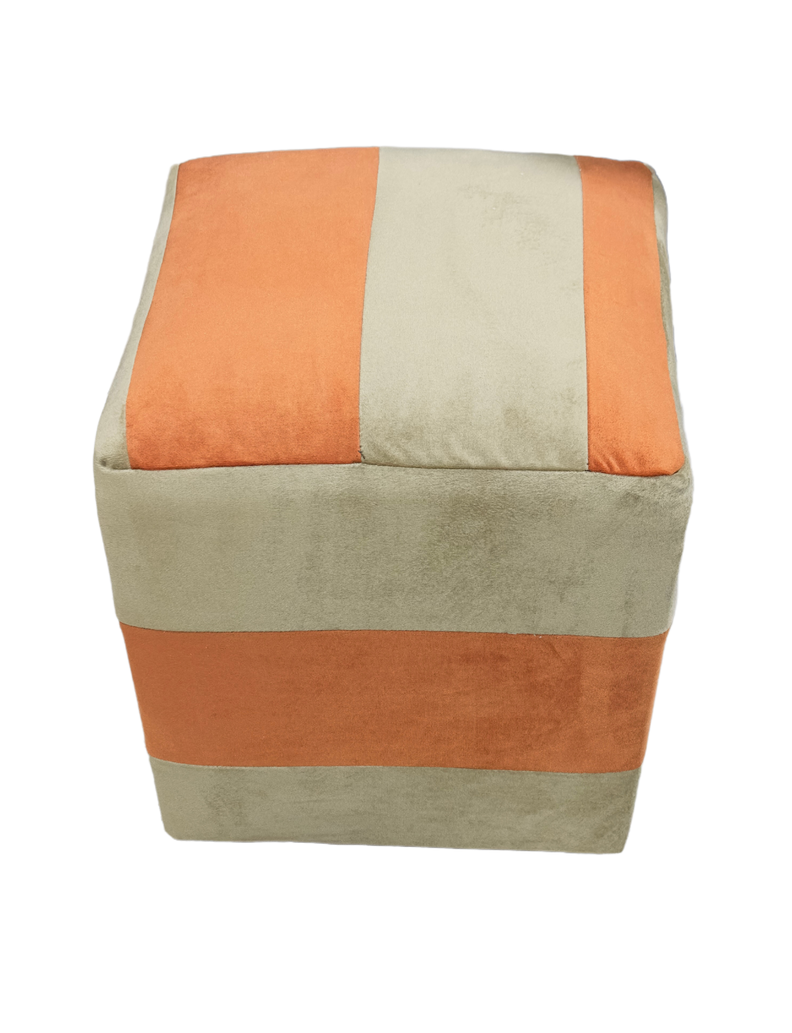 Pouf Bicolor Felpa 35x35x42 Muebles Rimar-1
