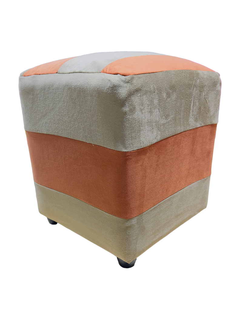Pouf Bicolor Felpa 35x35x42 Muebles Rimar-3