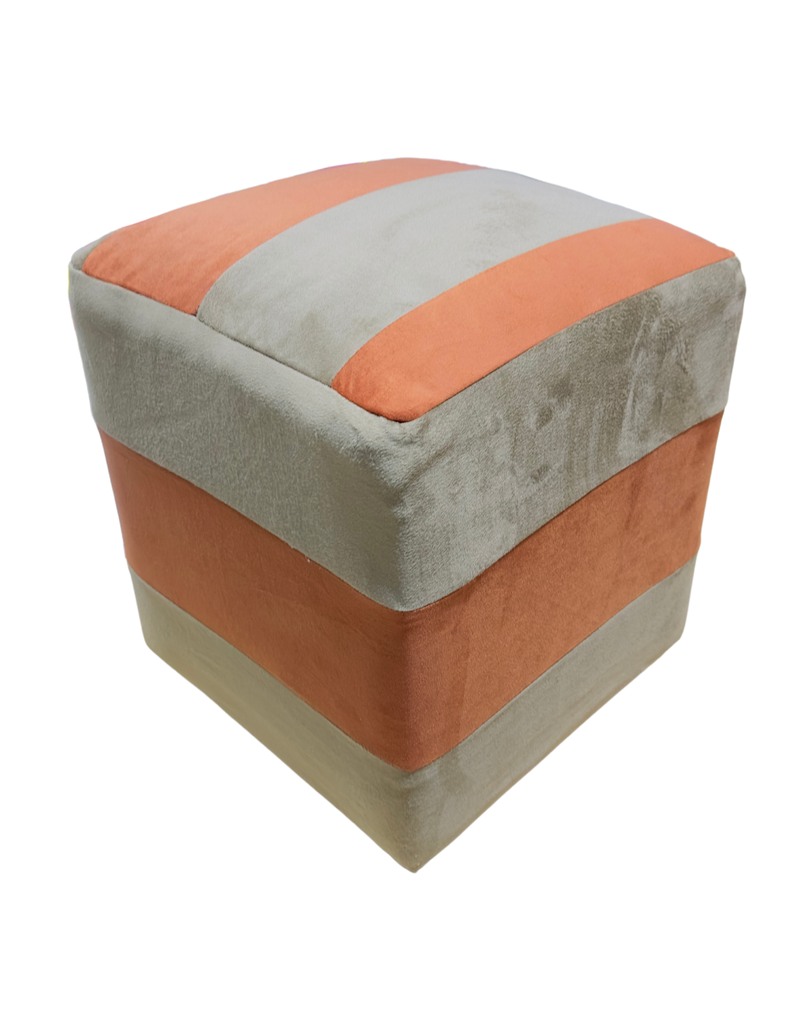 Pouf Bicolor Felpa 35x35x42 Muebles Rimar-4