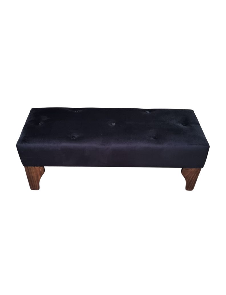 BANQUETA NEGRO FELPA MUEBLES RIMAR-0