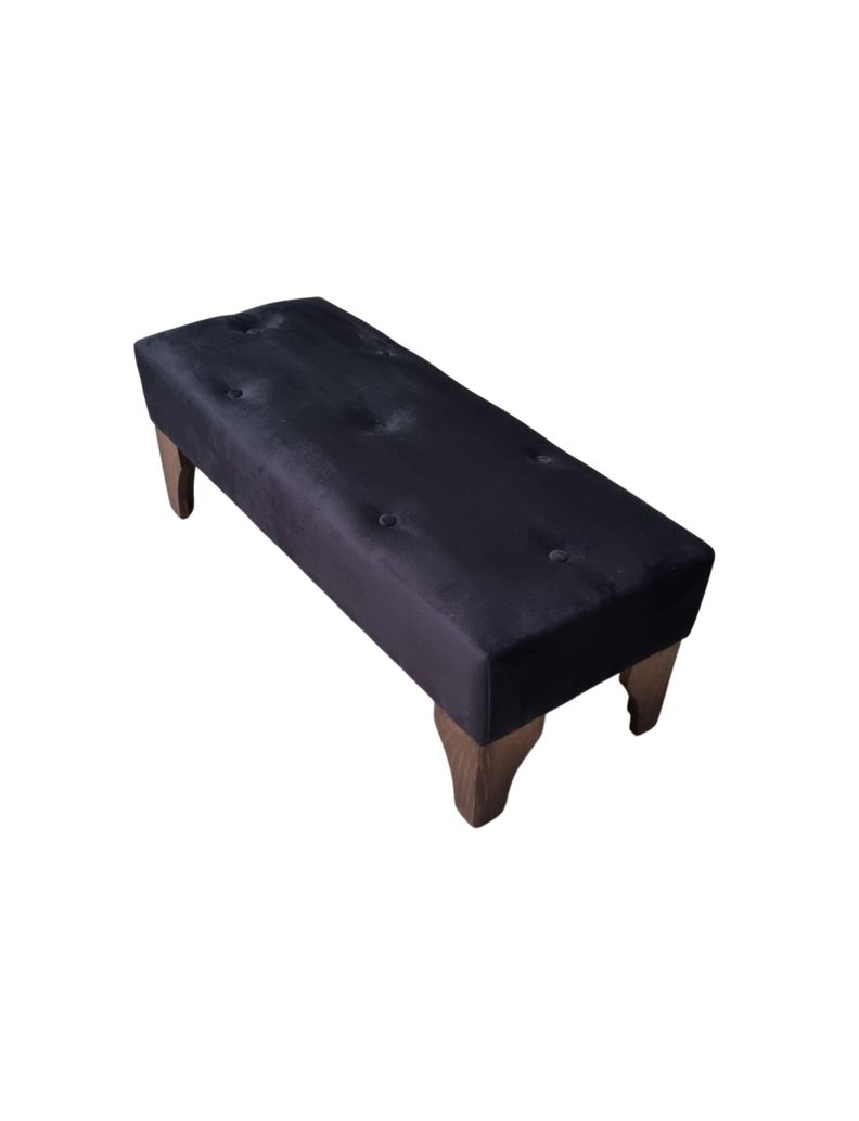 BANQUETA NEGRO FELPA MUEBLES RIMAR-2