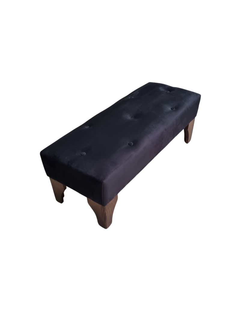 BANQUETA NEGRO FELPA MUEBLES RIMAR-1
