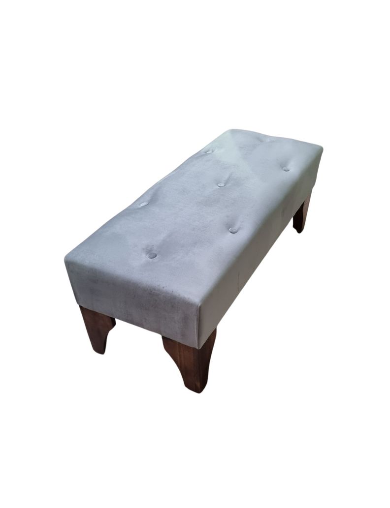 BANQUETA GRIS FELPA MUEBLES RIMAR-1
