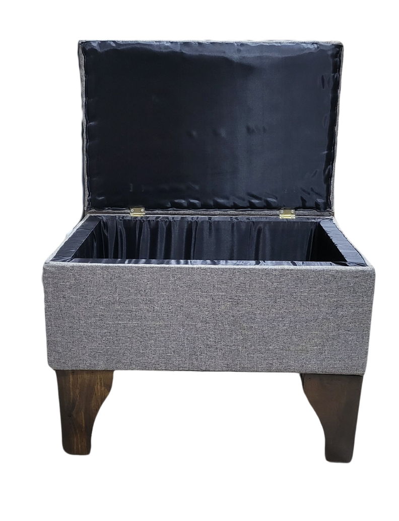 Banqueta Baúl Gris Lino 60x40x45x20 Muebles Rimar-4