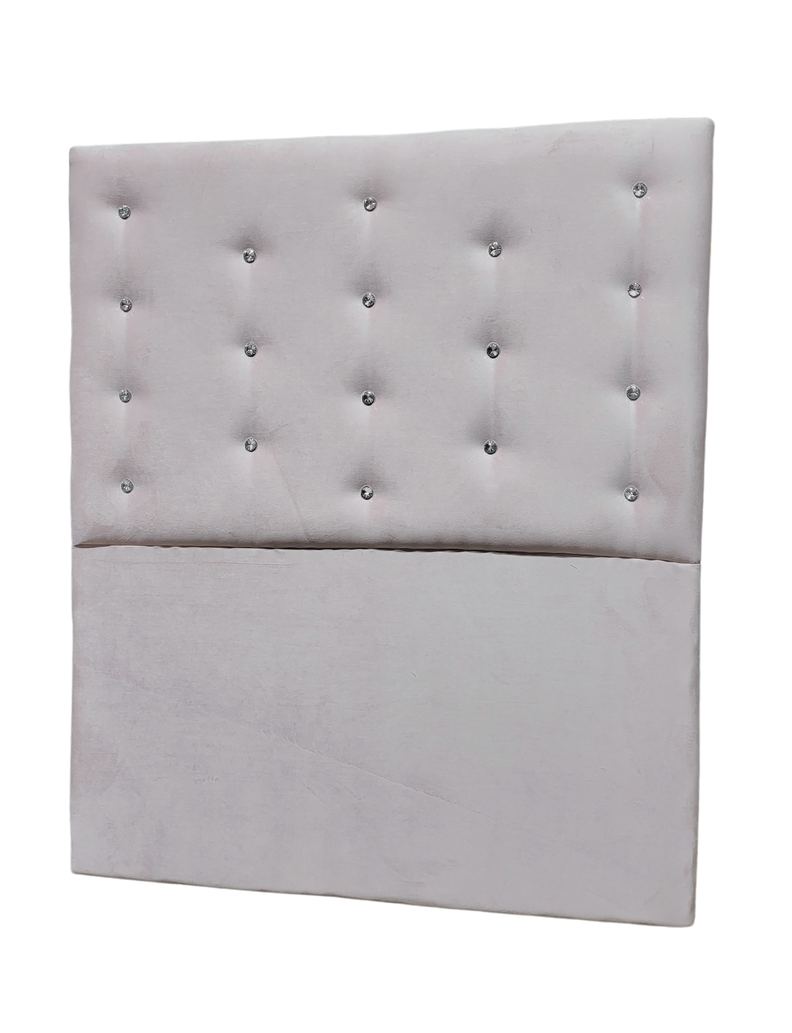 Respaldo 1 Plaza Crudo Felpa Boton Diamante a piso Muebles Rimar
