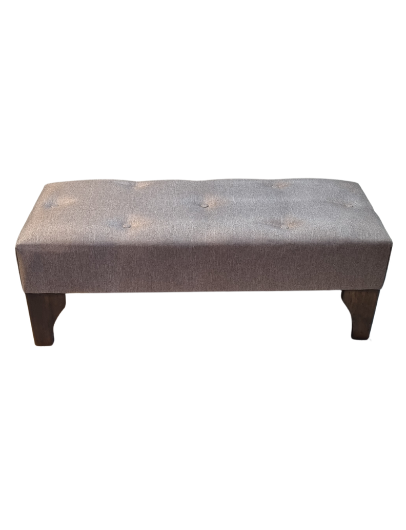 Banqueta Botone Canela Lino 105x40x40 Muebles Rimar-0