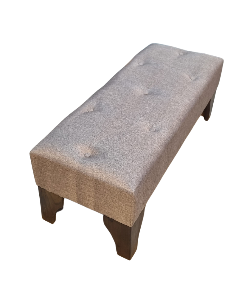 Banqueta Botone Canela Lino 105x40x40 Muebles Rimar-1