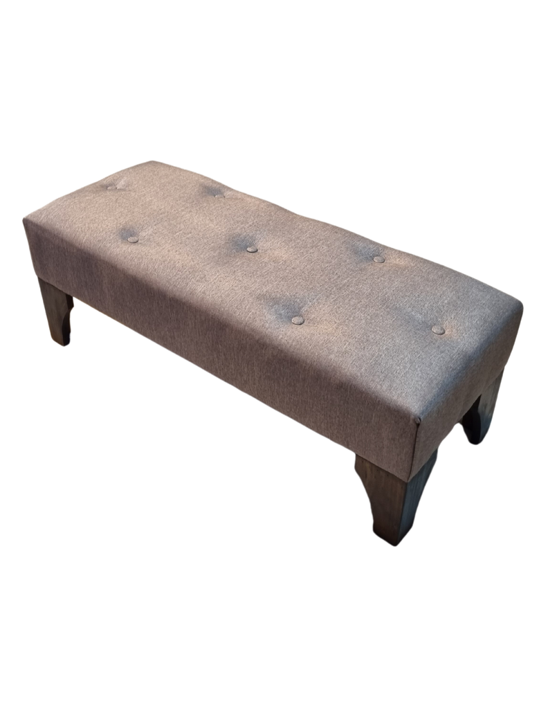 Banqueta Botone Canela Lino 105x40x40 Muebles Rimar-2
