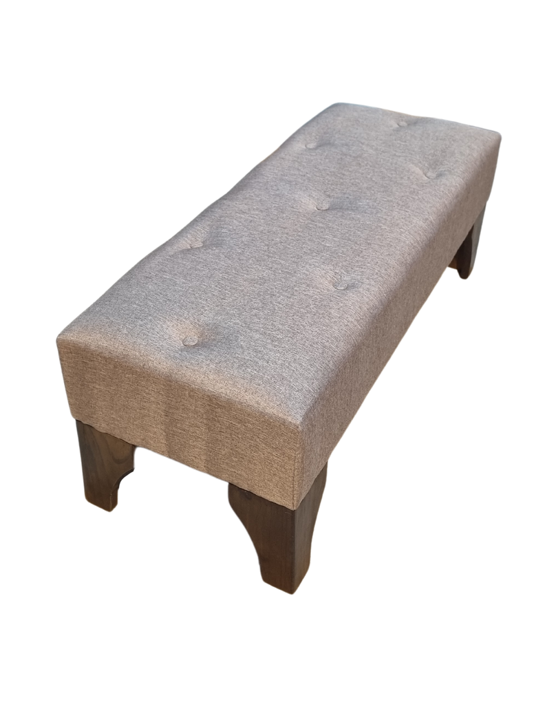 Banqueta Botone Canela Lino 105x40x40 Muebles Rimar-4